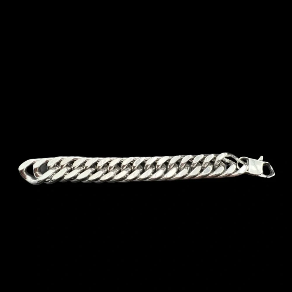 Unisex 20mm Stainless Steel Chain Bracelet 8” Length Lobster Clasp